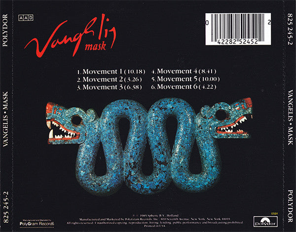 Vangelis : Mask (CD, Album, RE)