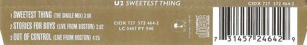 U2 : Sweetest Thing (CD, Single)