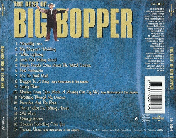 Big Bopper : The Best Of Big Bopper (CD, Comp)