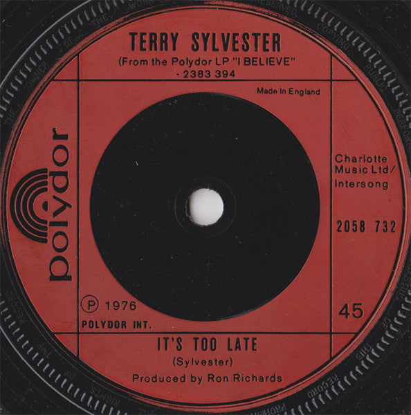 Terry Sylvester : I Believe (When I Fall In Love It Will Be Forever) (7", Single)