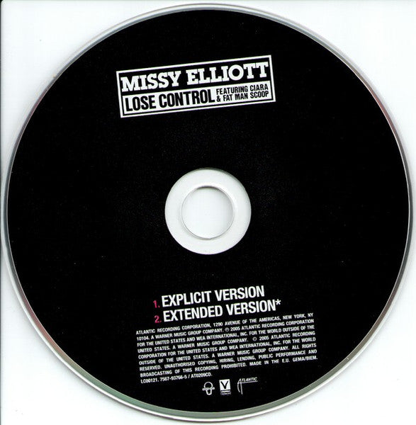 Missy Elliott Featuring Ciara (2) & Fatman Scoop : Lose Control (CD, Single)