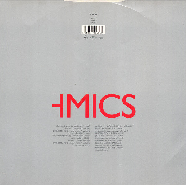 Eurythmics : Love Is A Stranger (Remix) (12", Single)
