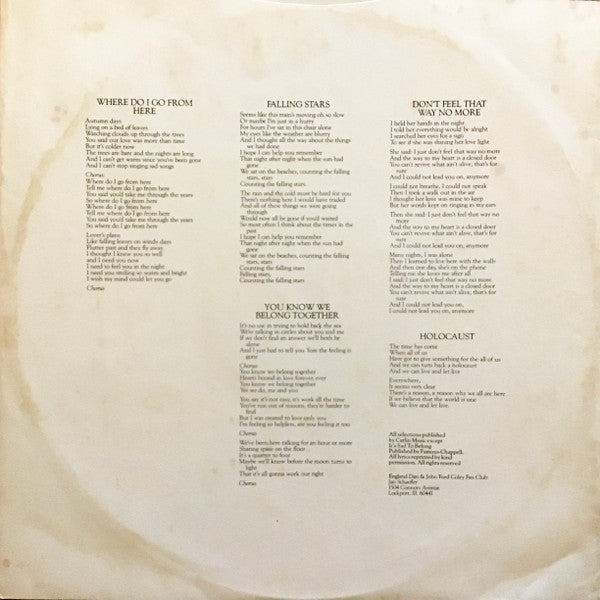 England Dan & John Ford Coley : Dowdy Ferry Road (LP, Album)