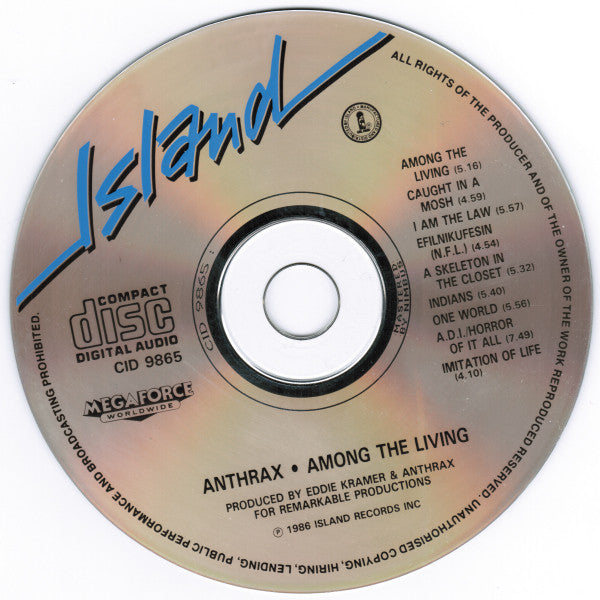 Anthrax : Among The Living (CD, Album)