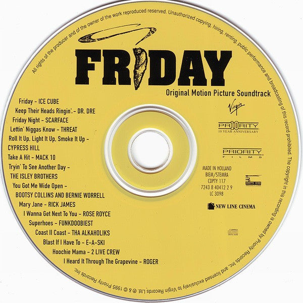Various : Friday (Original Motion Picture Soundtrack) (CD, Comp)