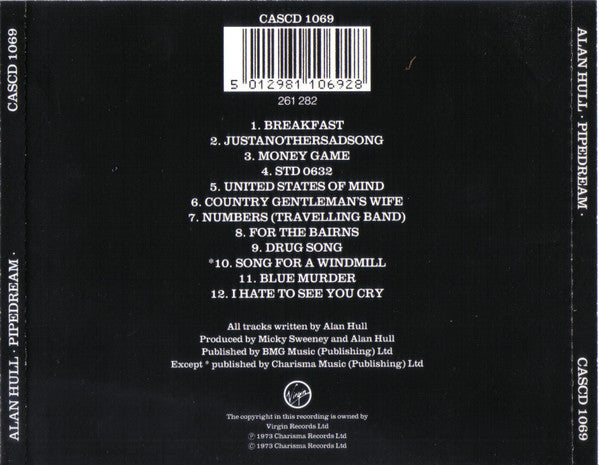 Alan Hull : Pipedream (CD, Album, RE)