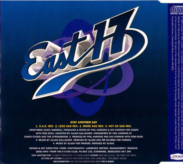 East 17 : Stay Another Day (CD, Single)