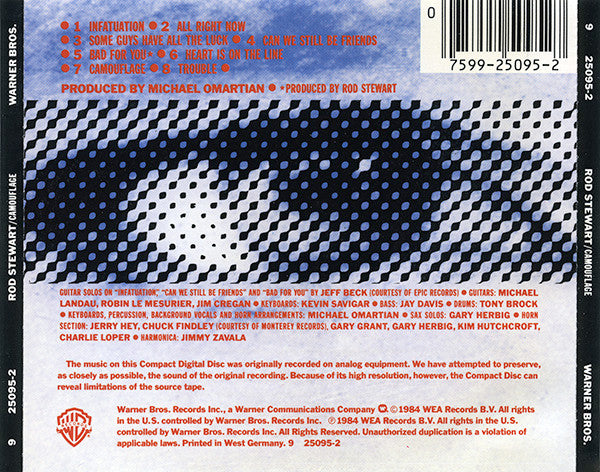 Rod Stewart : Camouflage (CD, Album, Tar)