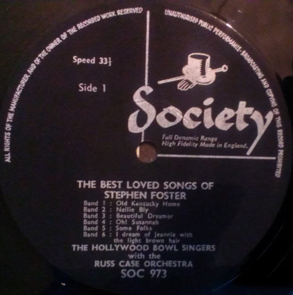 The Hollywood Bowl Singers With Russ Case And His Orchestra : The Best Loved Songs Of Stephen Foster (LP, Album)