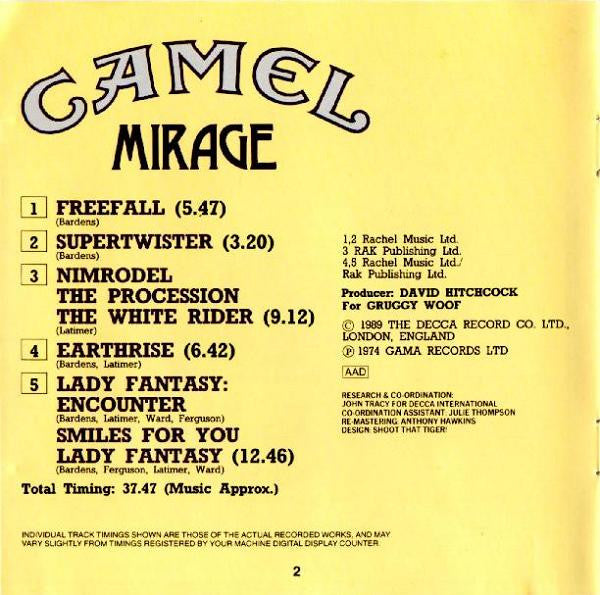 Camel - Mirage (CD) (Near Mint (NM Or M-)) - DaddyPop