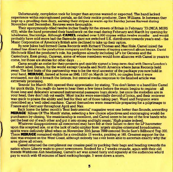 Camel - Mirage (CD) (Near Mint (NM Or M-)) - DaddyPop