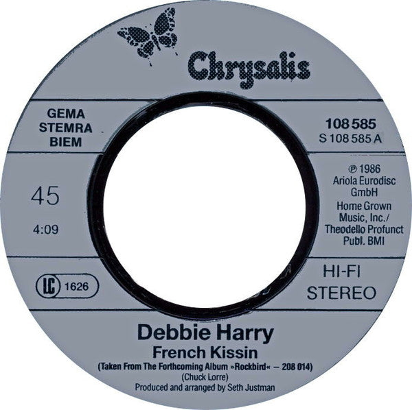 Deborah Harry : French Kissin (7", Single)