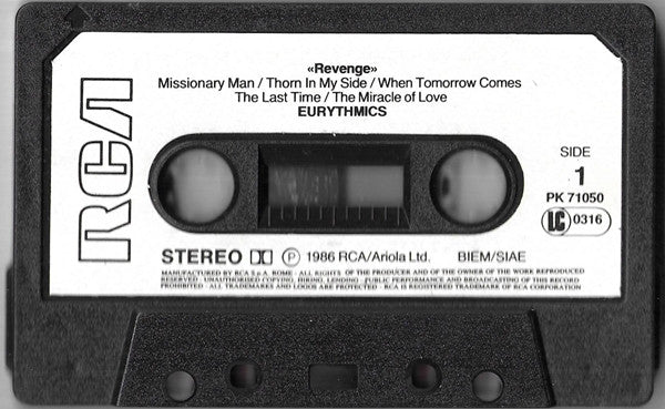 Eurythmics : Revenge (Cass, Album)