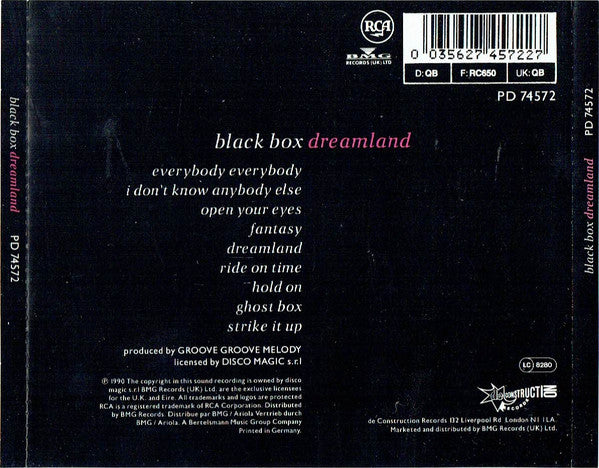 Black Box : Dreamland (CD, Album)