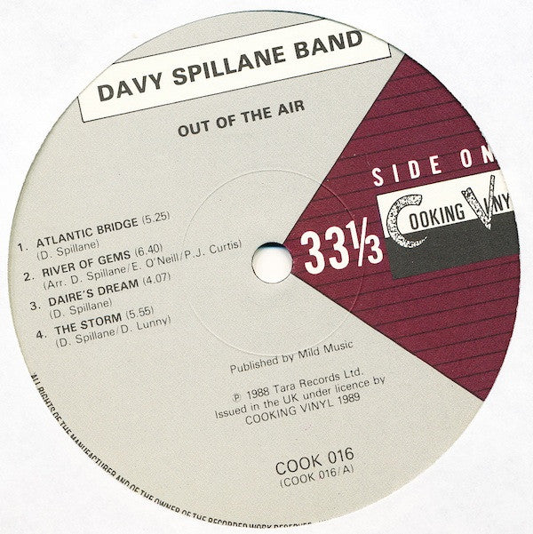 Davy Spillane : Out Of The Air (LP, Album)
