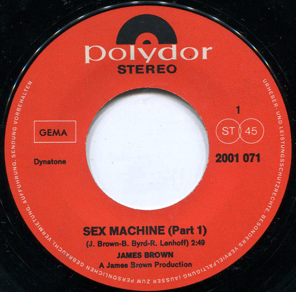 James Brown : Sex Machine (Part 1 & Part 2) (7", Single)