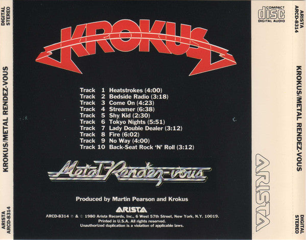Krokus : Metal Rendez-vous (CD, Album)