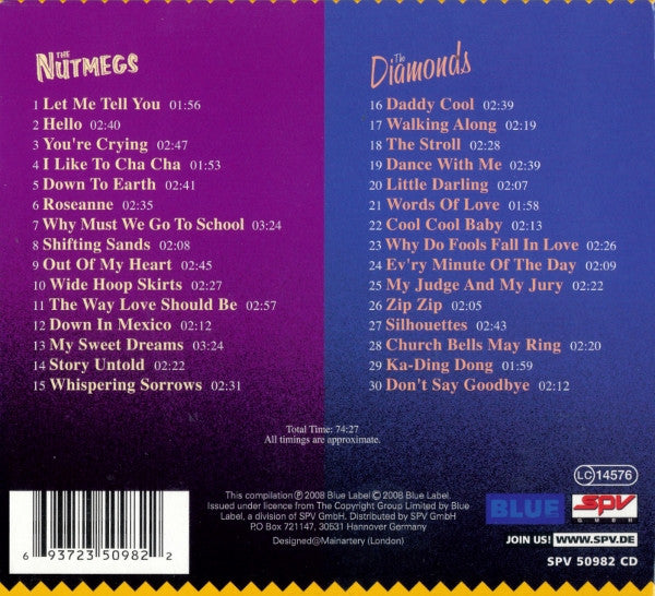 The Nutmegs / The Diamonds : The Nutmegs Meet The Diamonds (CD, Comp, Dig)