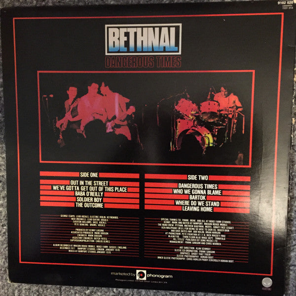 Bethnal : Dangerous Times (LP, Album)