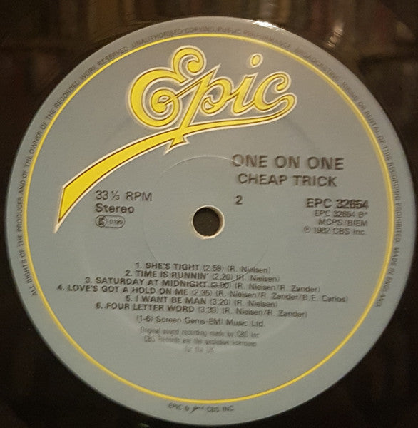 Cheap Trick : One On One (LP, Album, RE)