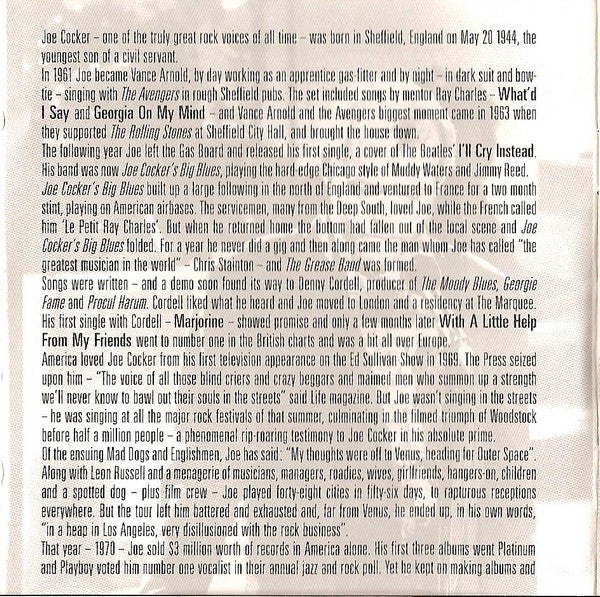 Joe Cocker : The Best Of Joe Cocker (CD, Comp)
