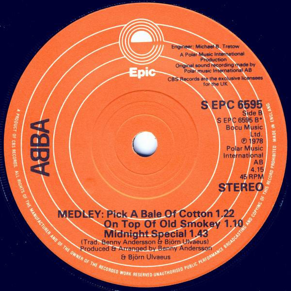 ABBA - Summer Night City (7) (Very Good Plus (VG)) - DaddyPop