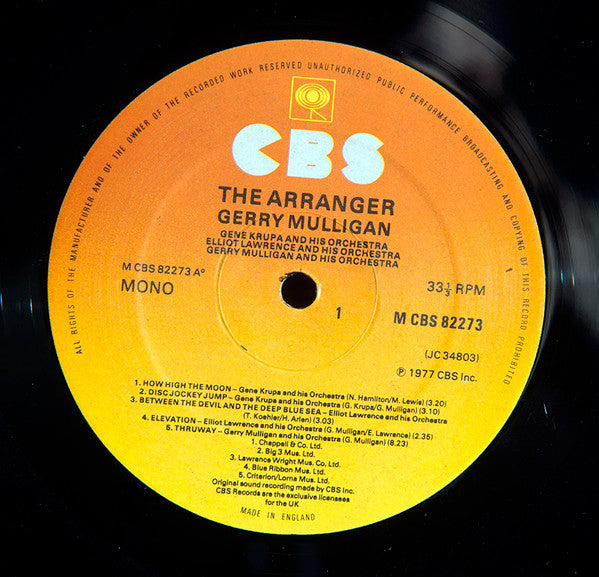 Gerry Mulligan : The Arranger (LP, Comp, Mono)