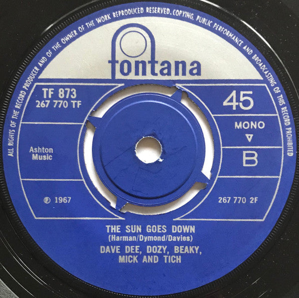 Dave Dee, Dozy, Beaky, Mick & Tich : Zabadak! (7", Mono, 4 p)