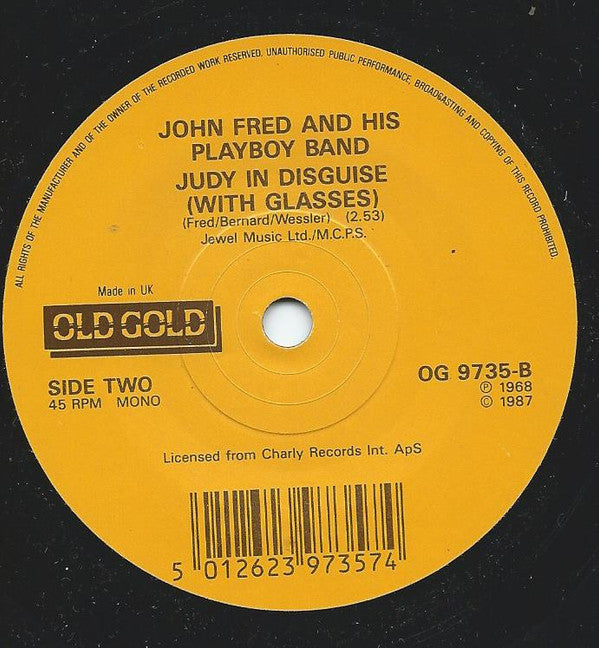 Crazy Elephant, John Fred & His Playboy Band : Gimme Gimme Good Lovin' / Judy In Disguise ( With Glasses) (7")