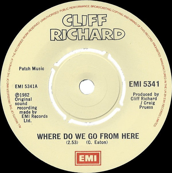 Cliff Richard : Where Do We Go From Here (7", Single, Kno)