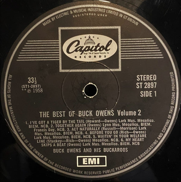 Buck Owens And His Buckaroos : The Best Of Buck Owens Vol.2 (LP, Comp)