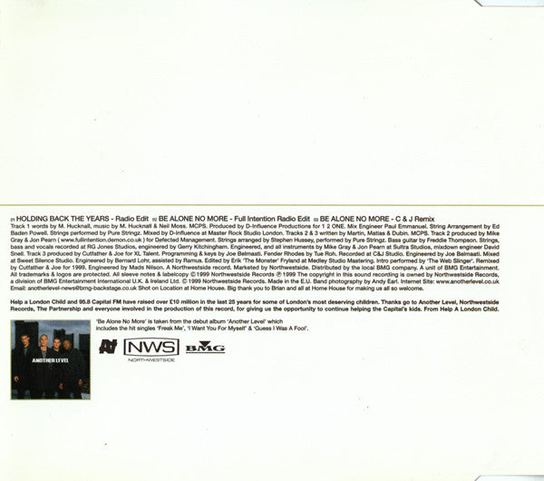 Another Level - Holding Back The Years Be Alone No More (CD) (Very Good Plus (VG)) - DaddyPop