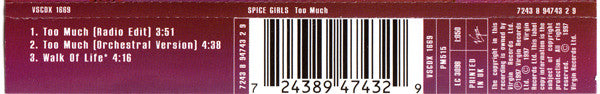 Spice Girls : Too Much (CD, Single, CD2)