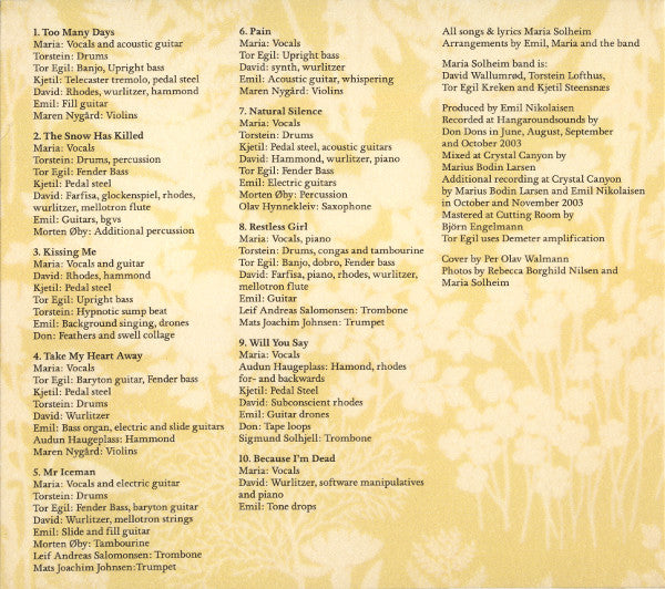 Maria Solheim : Frail (CD, Album, Dig)