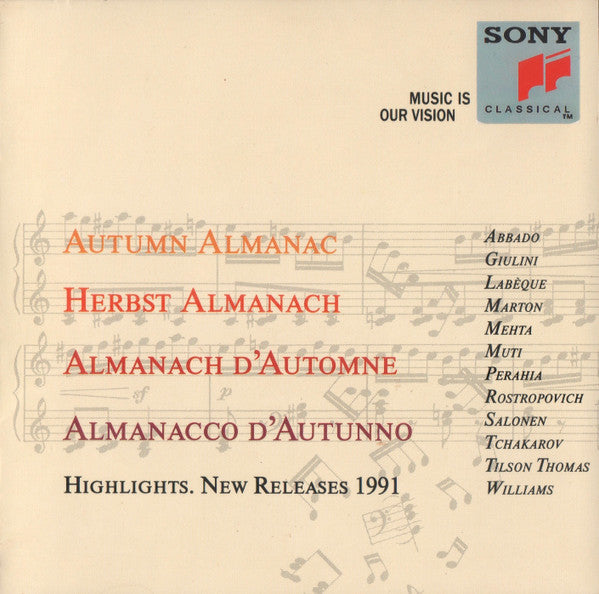 Various : Autumn Almanac. Highlights. New Releases 1991 (CD, Comp)