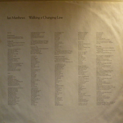 Iain Matthews : Walking A Changing Line (LP, Album)