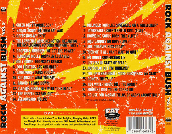 Various : Rock Against Bush Vol 2 (CD, Comp + DVD-V, Comp, NTSC)