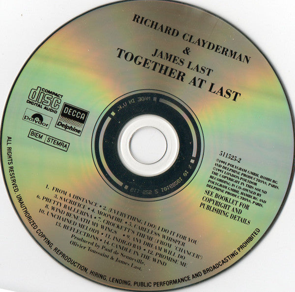 Richard Clayderman & James Last : Together At Last (CD, Album)