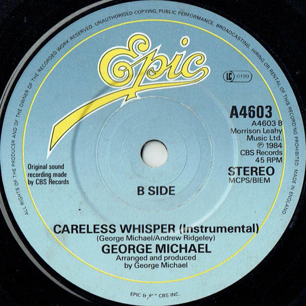George Michael : Careless Whisper (7", Single, Pap)
