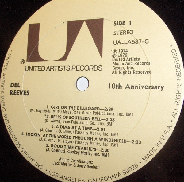 Del Reeves : 10th Anniversary (LP, Comp, Gat)