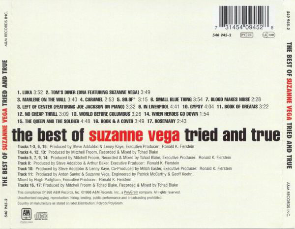 Suzanne Vega : The Best Of Suzanne Vega: Tried And True (CD, Comp)