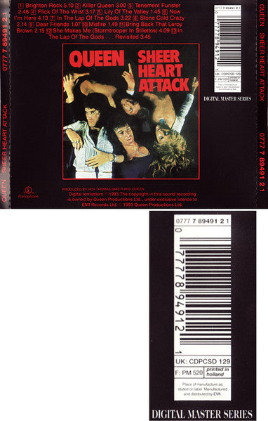 Queen : Sheer Heart Attack (CD, Album, RE, RM, RP)