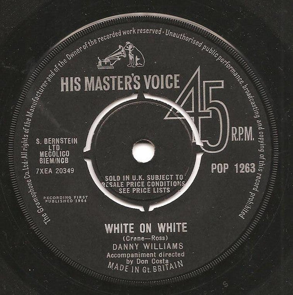 Danny Williams : White On White (7")