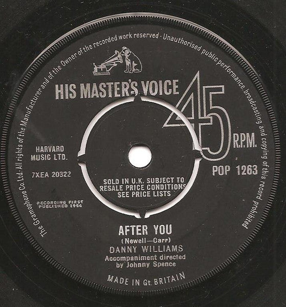 Danny Williams : White On White (7")