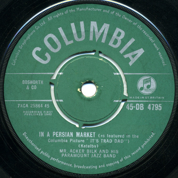 Acker Bilk And His Paramount Jazz Band - Frankie And Johnny (7) (Very Good Plus (VG)) - DaddyPop