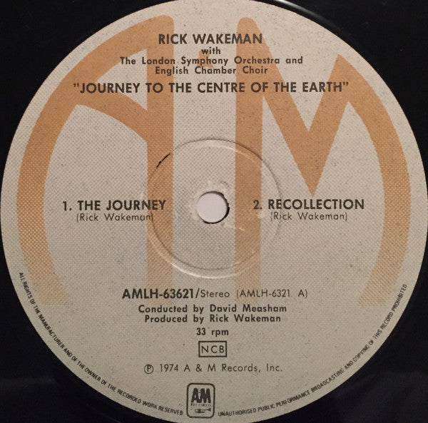Rick Wakeman : Journey To The Centre Of The Earth (LP, Album, Gat)