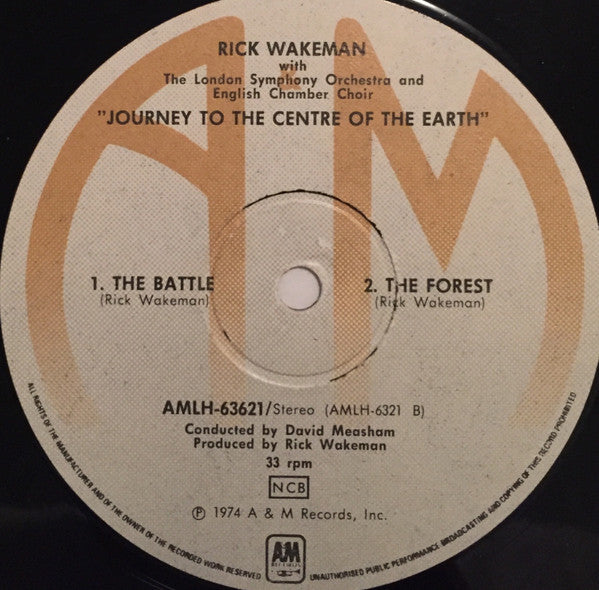 Rick Wakeman : Journey To The Centre Of The Earth (LP, Album, Gat)