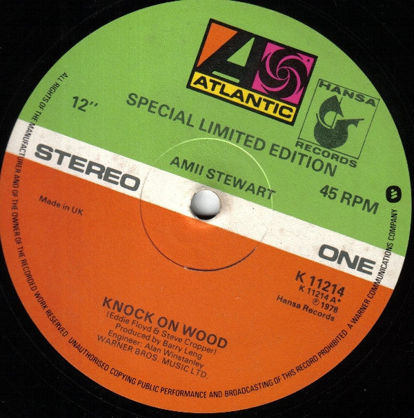 Amii Stewart : Knock On Wood (12", Single, Ltd)