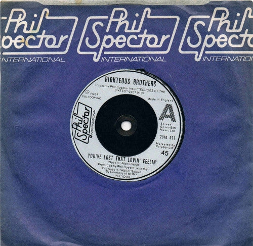 The Righteous Brothers : You've Lost That Lovin' Feelin' (7", Single, Sol)