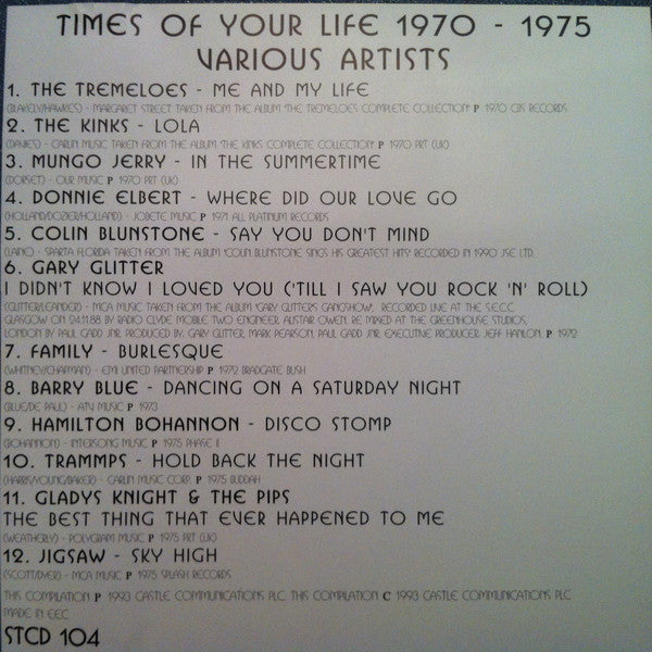 Various : Times Of Your Life 1970-1975 Vol 3 (CD, Comp)